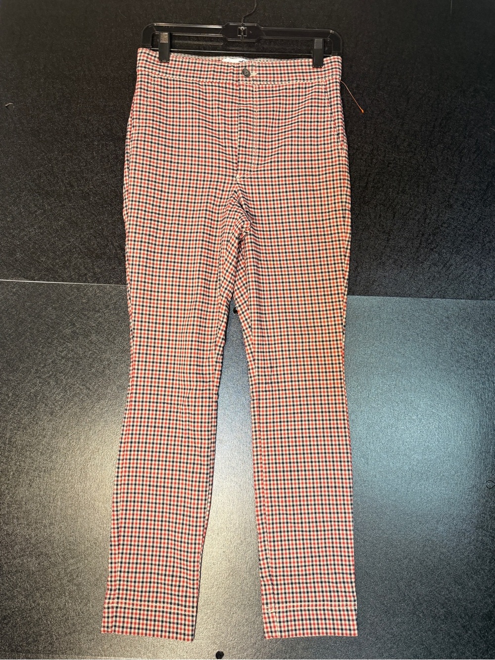 Hollister Red Black White Plaid Skinny Pants Women’s 14” Waist